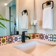 Mi Alma Removable Vinyl Mexican Multicolor Backsplash Tile Stickers