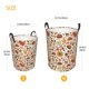 thumbnail image 3 of Balery Thanksgiving with Food Cesta de ropa redonda con asas, impermeable, independiente, para ropa, juguetes, dormitorio y familia-Small, 3 of 6