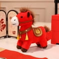 thumbnail image 2 of Horse Plush Toys Cuddly Pillow Cushion Stuff Dolls Huggable Cushion Plush Plushie Must Have Cute Toy For Holidays Stuffed Animals Valentine'S Day/Birthday/Holiday Red3 - One Size, 2 of 9