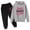 1-Purple2629, variant on WOYY Sweatsuit Set for Girls Letter Print Casual Hoodie Sweatpants Outfits for Kids, Sizes 3-14