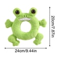 thumbnail image 3 of Donut Shaped Squeaky Plush Dog Toy, Soft Ring Chew for Puppy Teething, Interactive Boredom Relief, Small Medium Dogs(Green), 3 of 6