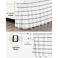 thumbnail image 3 of Boho Polka Bed Skirt Queen Size 18" Drop Dot Stripes Geometric Black White Ruffled Wrap Around Bed Skirts Adjustable Elastic Bedskirt Dust Ruffle for Queen Size Bed, 3 of 7