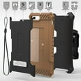 thumbnail image 4 of Case with Clip for iPhone 8 Plus, Brown Tri-Shield Rugged Cover Belt Hip Holster [Kickstand + Card Wallet Slot + Strap] for Apple iPhone 8 Plus, iPhone 7 Plus, 4 of 6