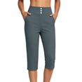 thumbnail image 6 of Women's Plus Size Polyester Spandex Quick Dry Tight Fitness Yoga Pants, High Stretch Soft Sport Trousers, All Season Workout Bottoms for Gym Daily | TruHer,Gray 2XL, 6 of 9