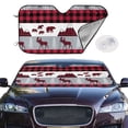 thumbnail image 2 of Balery Buffalo Plaid Forest Windshield Sun Shade, Car Front Window Sunshade Cover ,Automotive Interior Portected Blocks Uv Rays For Car Pickup Truck Suv Accessories- Small, 2 of 7