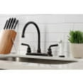 thumbnail image 3 of Kingston Brass KB725RXL Restoration 8-Inch Centerset Kitchen Faucet with White Sprayer, Oil Rubbed Bronze, 3 of 5