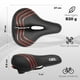 thumbnail image 2 of Asiento para bicicleta ancho antiprostatico con base de gel y lampara portatil negro/azul WL-196L Ma negro, 2 of 9