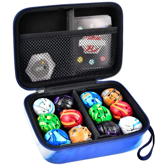 Funda de almacenamiento compatible con Bakugan Baku Gear Pack, color azul