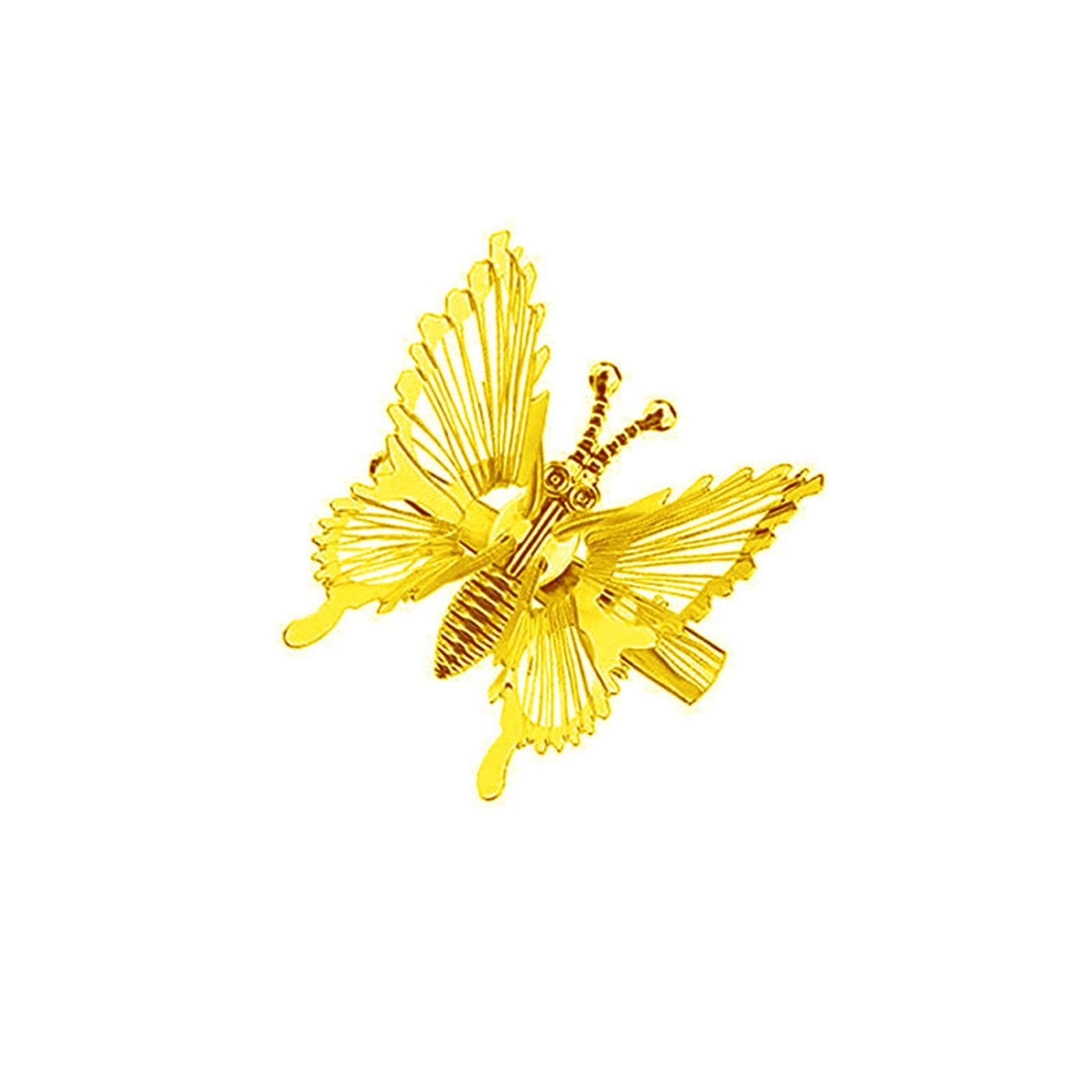 NIUREDLTD 3D Butterfly Hair Clips Gold Metal Moving Butterfly Hair