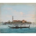 thumbnail image 3 of Giuseppe Bernardino Bison 17x15 Black Modern Framed Museum Art Print Titled - Venice, View of San Lazzaro Degli Armeni, 3 of 5
