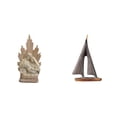 thumbnail image 1 of Estatua católica,Colección de figuritas de la Sagrada Familia,Escultura católica de la Santísima Virgen María,Escultura de velero,Estatua de velero Decoración de velero Barco de vela, 1 of 8