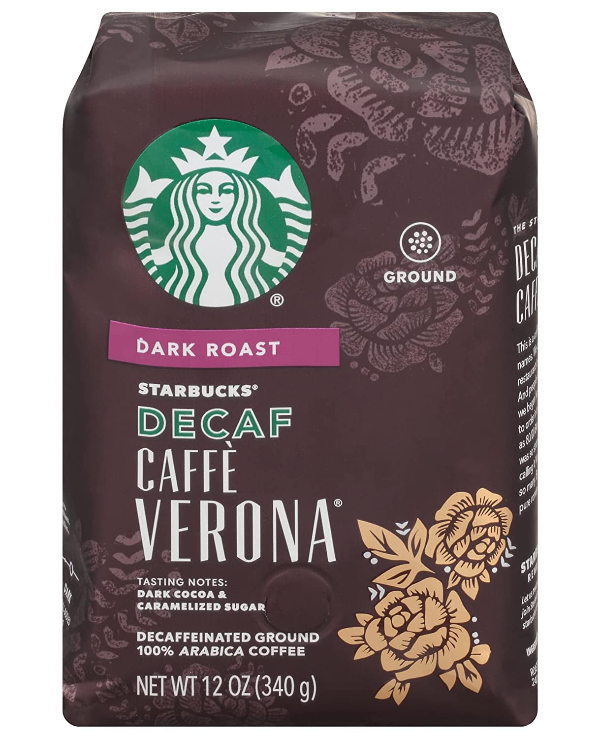 Buy Starbucks Whole Bean Coffee Dark Roast Caffe Verona 12 oz Pack