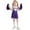 Purple, variant on Cheerleader Outfit For Girls Sleeveless Cheerleading Team Stage Performance Dance Dressy Red 150