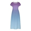 thumbnail image 4 of Robes pour Femmes Été Décontractées Amples Robe d'Été Sans Manches Plage Longue Ample Caftan Robe Maxi avec Poches, 4 of 5
