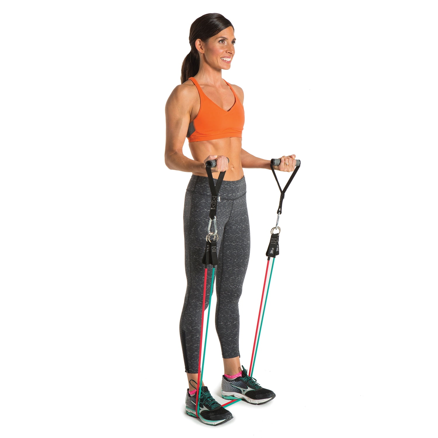 GoFit Power Tube Resistance Band, 30 lb Red Latex Rubber, 54 Inch for Strength Training