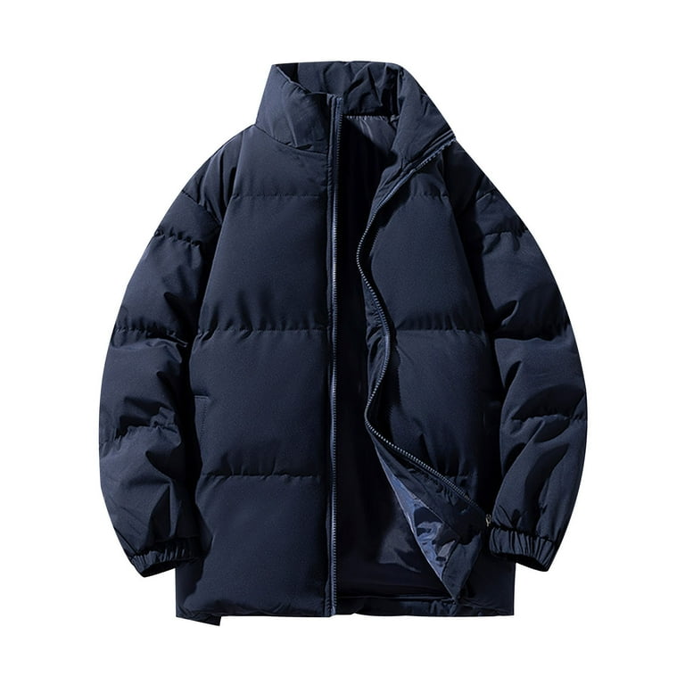 ジャケット・アウター g'morning Stand Neck Puffer Jacket L Men's Lightweight Packable Puffer Jacket Winter Coat Winter Solid