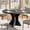 Black, variant on Round Dining Table for 4-6 People - 47" Circle Kitchen Dinner Table with Sturdy Pedestal Base, Small Spaces Dinning Room Furniture for Living Room, Kitchen, Apartment, Black