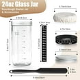 thumbnail image 2 of Sourdough Starter Jar, 650 ML Sourdough Starter Container, Glass Sourdough Starter Jar for Making Bread, Home Bakery, 2 of 8