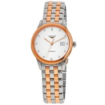 Longines Flagship Automatic 30mm White Diamond Dial Two Tone Women's Watch L4.374.3.99.7