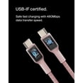 thumbnail image 3 of Cable USB-C a USB-C Belkin BoostCharge de 2 m para iPhone 16, color rosa, 3 of 8