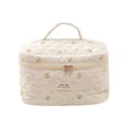 thumbnail image 1 of GUANGHONG Portable Large Capacity Cosmetic Bag With Small Floral Storage and Portable Quilted With Cute Flowers, 1 of 7