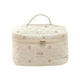 thumbnail image 1 of Neceser de gran capacidad con compartimento floral pequeño y acolchado, con bonitas flores, 1 of 5
