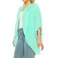 thumbnail image 2 of MOA Collection Women's Plus Size Casual Cardigan Loose Fit Soft Draped Kimono Sleeve, 2 of 6