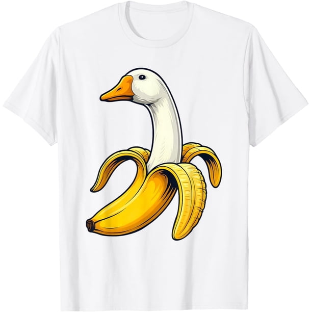 Goose Banana - Camiseta divertida para hombre y mujer