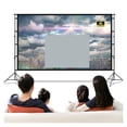 thumbnail image 3 of Projector Screen With Stand 100/120in Portable Projection Screen 16:9 4K HD Rear Front Projections Movies Screen With Carry Bag ,Easy to Use, 3 of 6