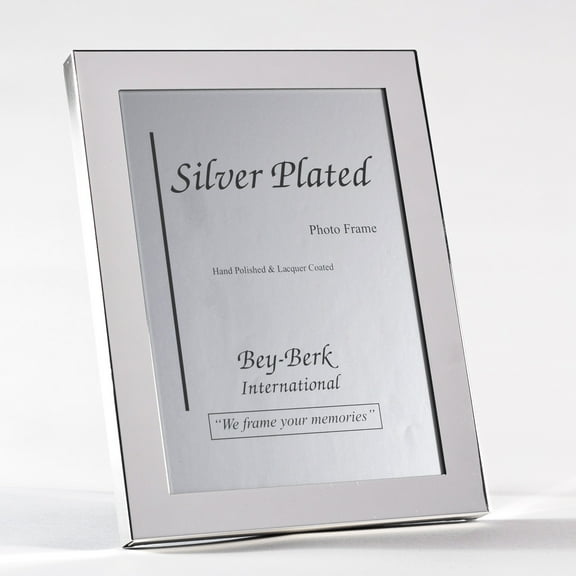Silver Plated 8"x10" Picture Frame with Easel Back.