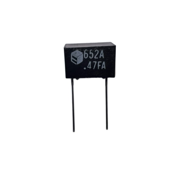 Pack of 3 652A1A474F Capacitor Rectangular 22AWG Radial Leads, .47MFD 50V 1% Bulk : RoHS