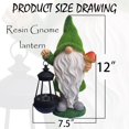 thumbnail image 3 of Estatua solar para jardín con linterna, diseño de gnomo VIOYOUNS, 19 cm, 3 of 8