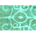 thumbnail image 1 of Ahgly Company Indoor Rectangle Abstract Turquoise Blue Modern Area Rugs, 3' x 5', 1 of 4