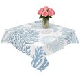 thumbnail image 2 of Blue Sea Turtle Table Cloth Waterproof Tablecloths, Coastal Coral Summer Beach Nautical Tablecloth Dining Table Cover for Kitchen Party Tabletop Outdoor, Square Tablecloth 60x60 Inch, 2 of 9