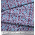 thumbnail image 2 of Soimoi Rayon Fabric Damask Ethnic Printed Fabric 1 Yard 56 Inch Wide, 2 of 3