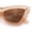 Peach - Brown, variant on SA106 Womens Oversized Dramatic Winged Beveled Chunky Cat Eye Sunglasses / All Black