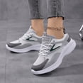 thumbnail image 5 of Sosenfer Women's Casual Lightweight Breathable Mesh Tennis and Walking Sneakers Gray, 5 of 5