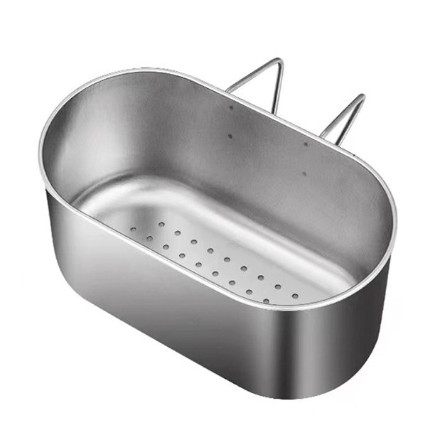 Cesta de filtro de fregadero de acero inoxidable, colador colgante multifuncional para filtrar residuos y lavar verduras y frutas huangjie unisex