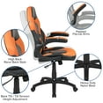 thumbnail image 4 of Flash Furniture Optis Black Gaming Desk and Orange/Black Racing Chair Set with Cup Holder, Headphone Hook, and Monitor/Smartphone Stand, 4 of 10