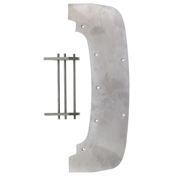 For ARRMA RC Car Front Bumper Upgrade Aluminum Shovel Bar for Felony Infraction Limitless, Silver