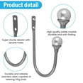 thumbnail image 3 of Toorise 4Pcs Curtain Holdbacks Metal Curtain Drapery Holdback U Shaped Curtain Hooks Holder 15.5 x 10cm Window Drapery Holdbacks Wall Mounted Drapery Tiebacks with 8 Screws, 3 of 11