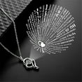thumbnail image 1 of Collar para mujer, joyería para mujer, colgante de proyección "I You" con forma hueca en 100 idiomas, regalo., 1 of 5