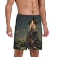 thumbnail image 2 of Sikiie Lotus Leaf Starry Sky Guinea Pig Mens Pajama Shorts, Lightweight Lounge Pant with Pockets Soft Sleep Pj Shorts for MenXX-Large, 2 of 6