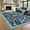 Blue, variant on Washable Runner Rug Modern Insect Floral Print Area Rug Mushroom Carpet for Kitchen Stain Resistant Carpet with Non-Slip Backing Low Pile Floor Cover for Hallway Laundry Bedroom