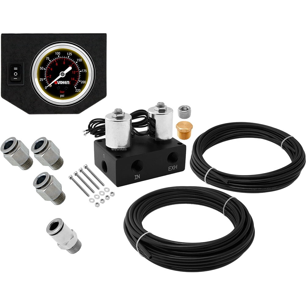 Vixen Air 2 Valve Suspension Manifold with One Single Needle Black