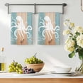 thumbnail image 3 of Coastal Octopus Kitchen Towels Set of 2, Summer Coral Ocean Vintage Wood Absorbent Dish Towels for Kitchen, Microfiber Hand Towel, Quick Drying Tea Towel for Cleaning Decorative Dishcloths, 3 of 7