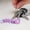 Light Purple, variant on 3D Printed Articulated Fox Keychain Flexible Nine Tailed Spirit Animal Backpack Charm Creative Hanging Ornament for Personalized Accessory Style Beige
