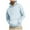 Sky Blue, variant on HAiming Men's Drawstring Hoodies Winter Solid Long Sleeve Loose Pullover Tops Plus Size Casual Classic Sweatshirts