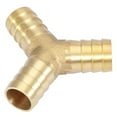 thumbnail image 1 of Conector de púas en Y de latón, conector de manguera en Y de 3 vías de latón, conector de manguera en Y, conector de púas en Y de latón, compacto y liviano, 1 of 9