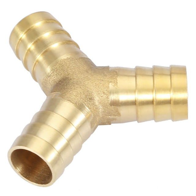 Conector de púas en Y de latón, conector de manguera en Y de 3 vías de latón, conector de manguera en Y, conector de púas en Y de latón, compacto y liviano